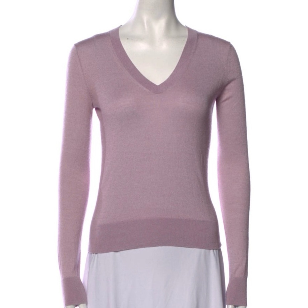 Theory Pink V-Neck Sweater
